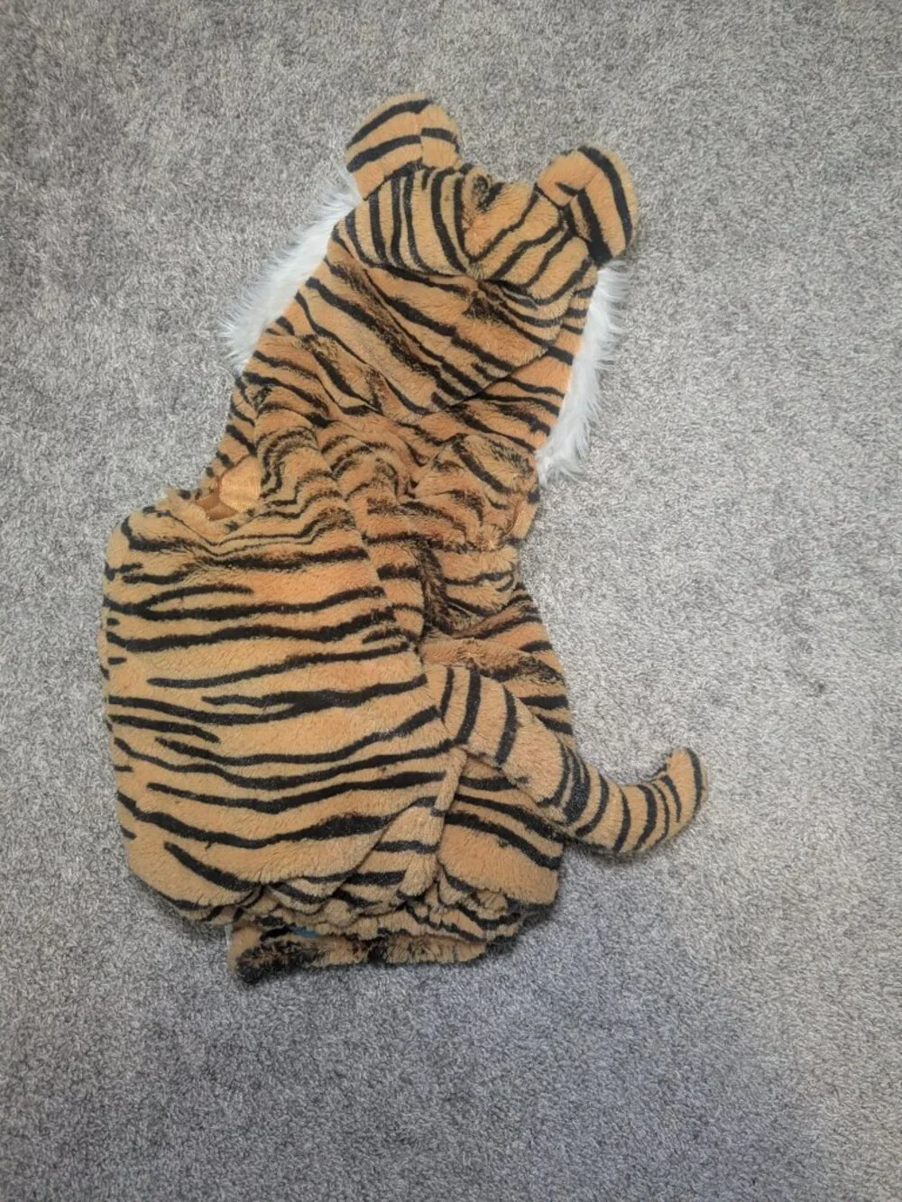 Going Wild Kid Tiger Costume Halloween Dress Up Warm Zip Up Orange Aladdin 18m